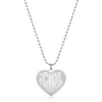 Edelstahl Schmuck Halskette, Herz, plattiert, Modeschmuck & für Frau, 2.40mm, 10SträngeStrang/Tasche, verkauft von Tasche
