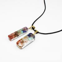 Gemstone Pendants Jewelry, Resin, with Natural Gravel & Amethyst, fashion jewelry, more colors for choice, Sold By PC