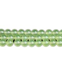 Green Calcedony Beads, Round, polished, DIY & different size for choice, light green, Sold By Strand