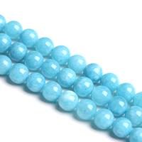 Natural Chalcedony Bead, Blue Chalcedony, Round, polished, DIY & different size for choice, blue, Sold By Strand