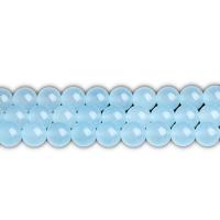 Lila Chalcedon, blauer Chalzedon, rund, poliert, DIY & verschiedene Größen vorhanden, hellblau, verkauft von Strang
