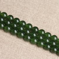 Pietra di diaspro perla, Cerchio, lucido, DIY & formato differente per scelta, verde, Venduto da filo