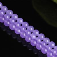 Purple Chalcedony, Runde, poleret, du kan DIY & forskellig størrelse for valg, flere farver til valg, Solgt af Strand