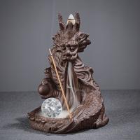 Backflow Incense Burner, Purple Clay, plated, for home and office & durable, 110x170x120mm, Sold By PC