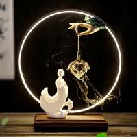 Backflow Incense Burner, Porcelain, plated, for home and office & durable & different styles for choice, more colors for choice, 435x140x400mm, Sold By PC