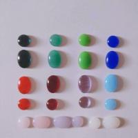 Lampwork Cabochon, plated, fashion jewelry & DIY, more colors for choice, 13x18x10mm, Sold By PC