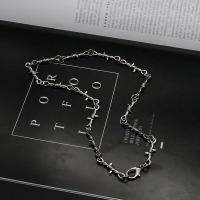 Titanium Steel Necklace Chain silver color plated fashion jewelry Sold By Strand