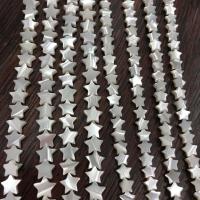 Natural White Shell Beads, Star, Sold By Strand