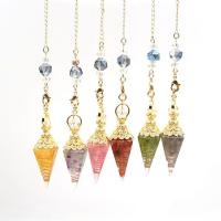 Plastic Pendulum with Natural Gravel & Resin Sold By PC