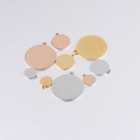 Stainless Steel Pendants, 304 Stainless Steel, Flat Round, plated, fashion jewelry & different size for choice, more colors for choice, 10PCs/Lot, Sold By Lot