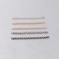 Stainless Steel Extender Chain, 304 Stainless Steel, plated, fashion jewelry, golden, 0.50x3x50mm, 50Strands/Bag, Sold By Bag