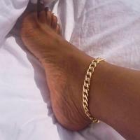 Titanium Steel Anklet plated twist oval chain & for woman Sold Per Approx 6 Inch Strand