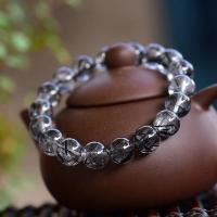 Rutilated Quartz Bracelet, Unisex & different size for choice, grey, Sold Per Approx 7.6 Inch Strand