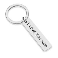 Stainless Steel Key Clasp, different size for choice & with letter pattern, 10PCs/Lot, Sold By Lot