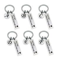 Edelstahl-Schlüssel-Verschluss, Edelstahl, verschiedene Muster für Wahl & mit Brief Muster, 11x37mm, 10PCs/Menge, verkauft von Menge