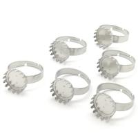 acier inoxydable anneau à base plat de protection, fleur, Placage, bijoux de mode & pour femme, 12mm, 100PC/lot, Vendu par lot