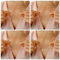 Edelstahl Schmuck Halskette, plattiert, Modeschmuck & für Frau, keine, 41+5cm, 5SträngeStrang/Menge, verkauft von Menge
