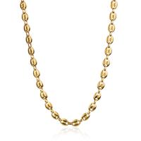 Edelstahl Schmuck Halskette, plattiert, Modeschmuck & für Frau, Goldfarbe, 550mm, verkauft per 21.65 ZollInch Strang