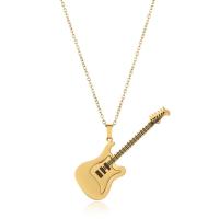 Edelstahl Schmuck Halskette, Gitarre, plattiert, Modeschmuck & für Frau, keine, 10SträngeStrang/Menge, verkauft von Menge