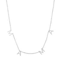 Edelstahl Schmuck Halskette, Alphabet-Buchstabe, plattiert, Modeschmuck & für Frau, keine, 41+5cm, 5SträngeStrang/Menge, verkauft von Menge
