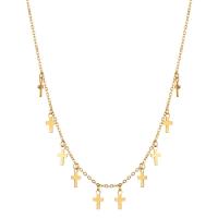 Edelstahl Schmuck Halskette, plattiert, Modeschmuck & für Frau, keine, 38+5cm, 5SträngeStrang/Menge, verkauft von Menge