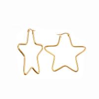 Stainless Steel Lever Back Earring, Star, plated, fashion jewelry & for woman, more colors for choice, 2x60mm, Sold By Pair