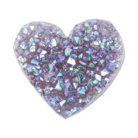 Amethyst Decoration Heart plated druzy style purple Sold By PC