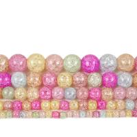 Runde Kristallperlen, Kristall, poliert, DIY & verschiedene Größen vorhanden, Mehrfarbige, verkauft von Strang