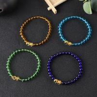 Bracelets de cristal, avec alliage de zinc, Placage, bijoux de mode, multicolore, 170x6mm, Vendu par brin