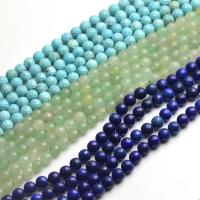 Mixed Gemstone Beads, Natural Stone, Round, different materials for choice & faceted, more colors for choice, Sold By Strand