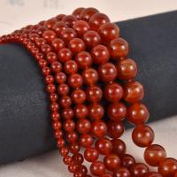 Agate Beads, Round, casting, more colors for choice, 6mm, Sold By Strand