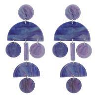 Resin Earring with Zinc Alloy for woman Sold By Pair