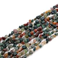 Naturlige indiske agat perler, Indiske Agate, Uregelmæssig, poleret, du kan DIY, 6x9mm, Solgt af Strand