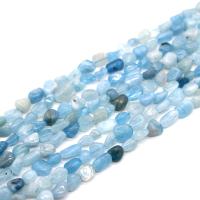 Aquamarin Perle, Unregelmäßige, poliert, DIY, hellblau, 6x9mm, verkauft von Strang