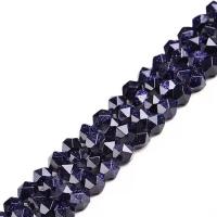 Natural Blue Goldstone Beads, Blue Sandstone, irregular, polished, DIY & different size for choice & faceted, blue, Sold By Strand