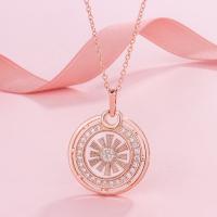 Brass Necklace plated fashion jewelry & for woman rose gold color Sold By PC