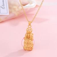 Brass Necklace plated fashion jewelry & for woman golden Sold By PC