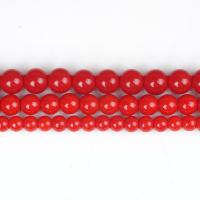 Synthetic Coral Beads, Red Jasper, plated, DIY & different size for choice, red, Sold By PC