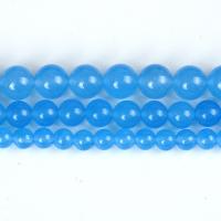 Natural Chalcedony Bead, Blue Chalcedony, plated, DIY & different size for choice, blue, Sold By PC