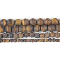Tiger Eye Beads, forgyldt, du kan DIY & forskellig størrelse for valg, brun, Solgt af PC