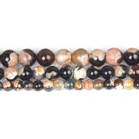 Agat perler, Fire Agate, forgyldt, du kan DIY & forskellig størrelse for valg, flerfarvede, Solgt af PC