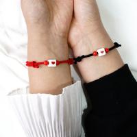 Fashion Bracelet & Bangle Jewelry Milan Cord with Porcelain & Zinc Alloy plated Adjustable & for woman 140/ (10x10)mm Sold By Pair