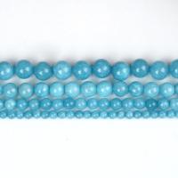 Aquamarine Beads Round DIY Sold Per Approx 15 Inch Strand