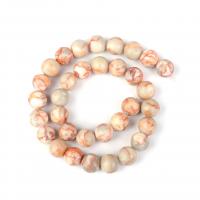 Gemstone Jewelry Beads, Network Stone, Round, Sold By Strand