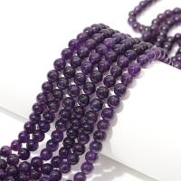 Natural Amethyst Beads Natural Stone Round Sold By Strand