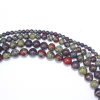 Dragon Blood stone Beads Round Sold By Strand