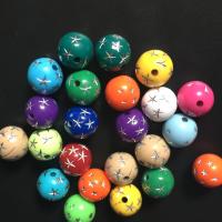 Perles en plastique, Placage, multicolore, 12mm, Vendu par PC