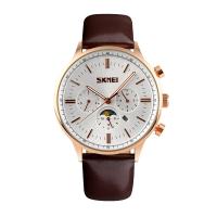 Men Wrist Watch Zinc Alloy with PU Leather & Glass & Stainless Steel Chinese watch movement Life water resistant & for man gold color plated Sold By PC