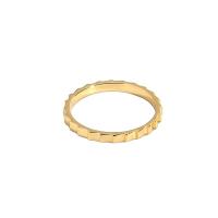 Anillo de dedo de latón, metal, chapado en color dorado, diverso tamaño para la opción & para mujer, 16.50mm, Vendido por UD