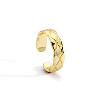 Brass δάχτυλο του δακτυλίου, Ορείχαλκος, επιχρυσωμένο, Ρυθμιζόμενο & για τη γυναίκα & με στρας, περισσότερα χρώματα για την επιλογή, 5.76mm, Sold Με PC